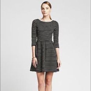 Banana Republic Stripe Fit-and-Flare Dress